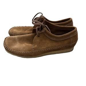Clarks Originals Weaver Shoes Cola Tan Suede Mens Size 13